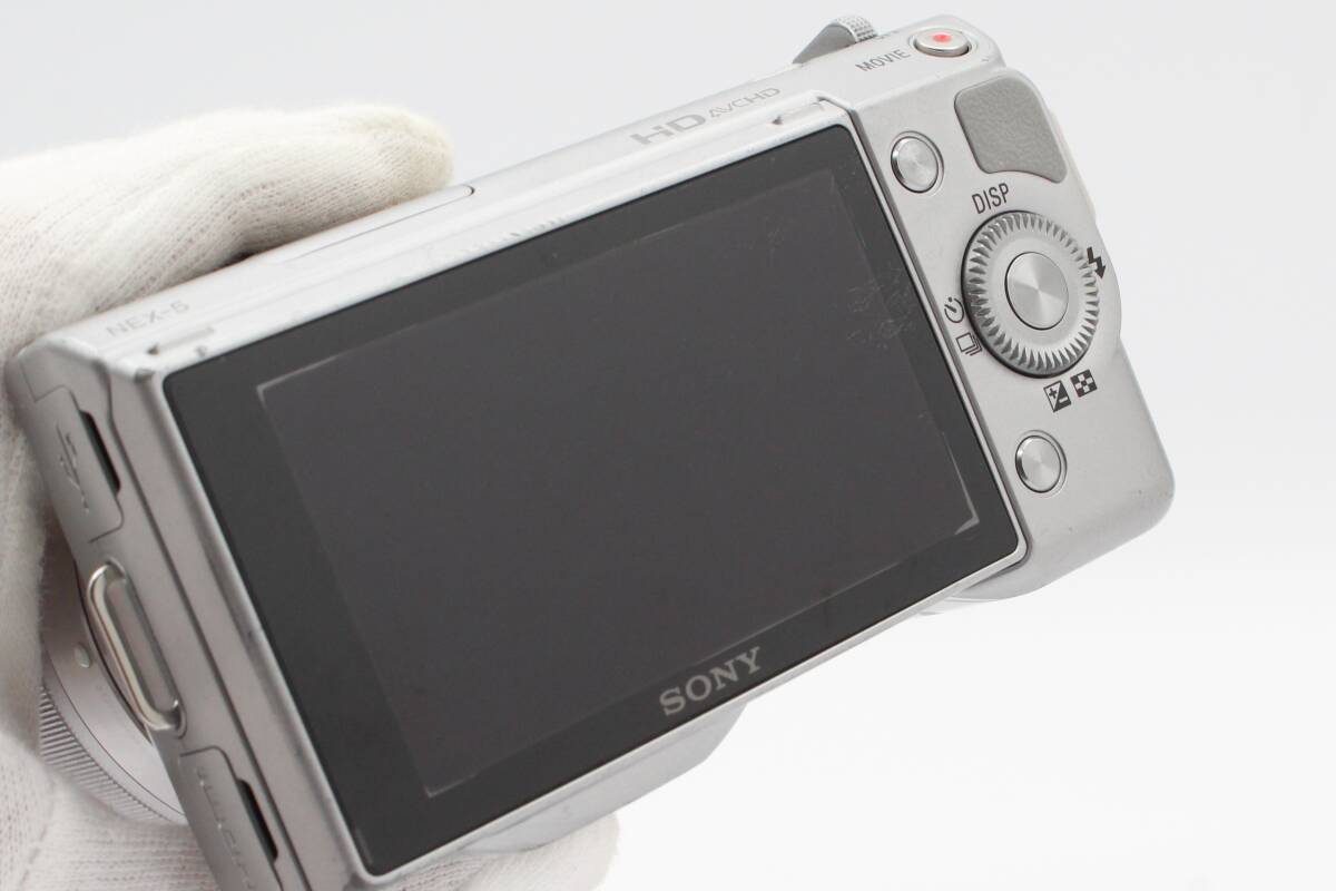 ☆★ソニー SONY NEX-5 ミラーレス一眼 シルバー E 18-55mm F3.5-5.6 OSS バッテリー ストラップ★　♯383_画像10