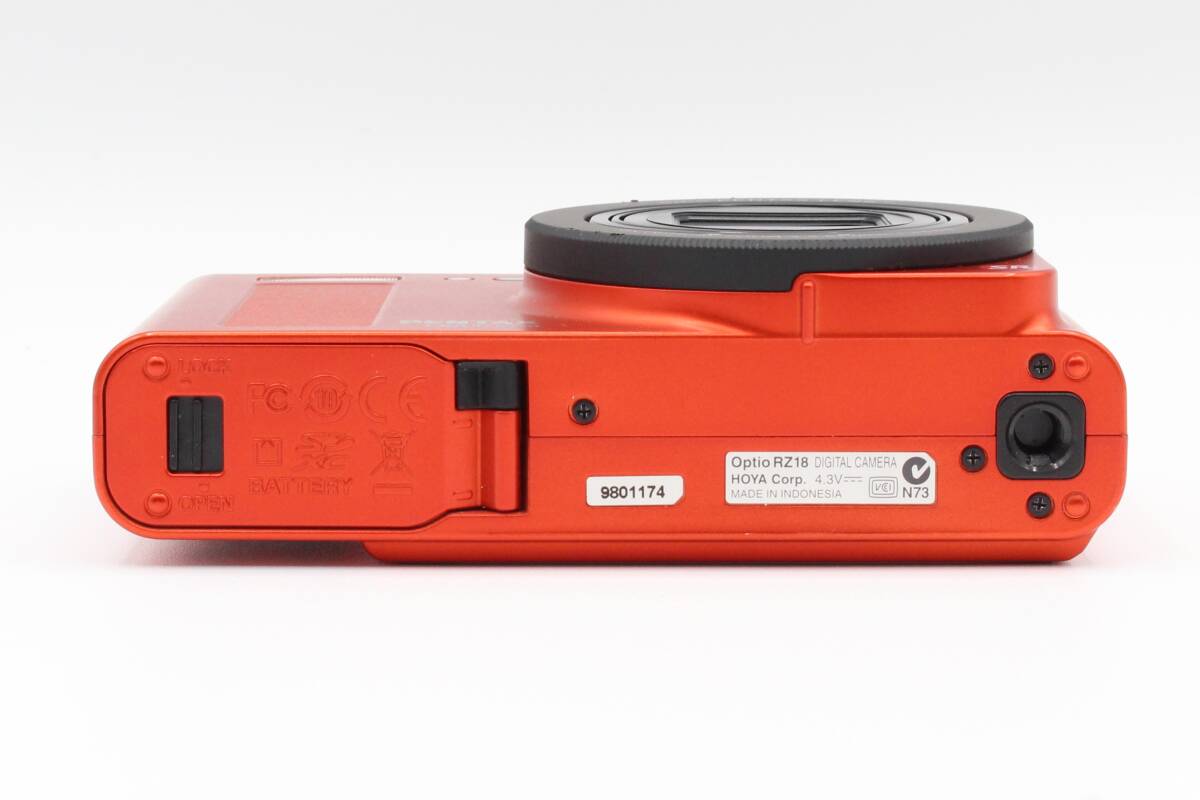 ☆★良品★ペンタックス PENTAX オプティオ Optio RZ18 コンパクトデジタルカメラ 動作品 バッテリー付属 オレンジ★　♯387_画像8