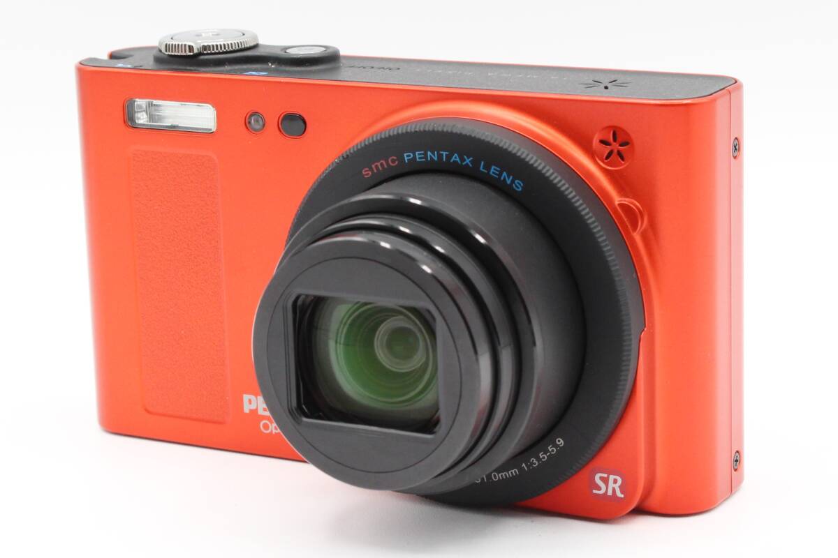 ☆★良品★ペンタックス PENTAX オプティオ Optio RZ18 コンパクトデジタルカメラ 動作品 バッテリー付属 オレンジ★　♯387_画像1