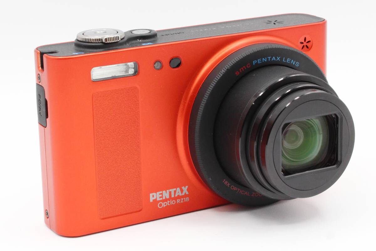 ☆★良品★ペンタックス PENTAX オプティオ Optio RZ18 コンパクトデジタルカメラ 動作品 バッテリー付属 オレンジ★　♯387_画像3