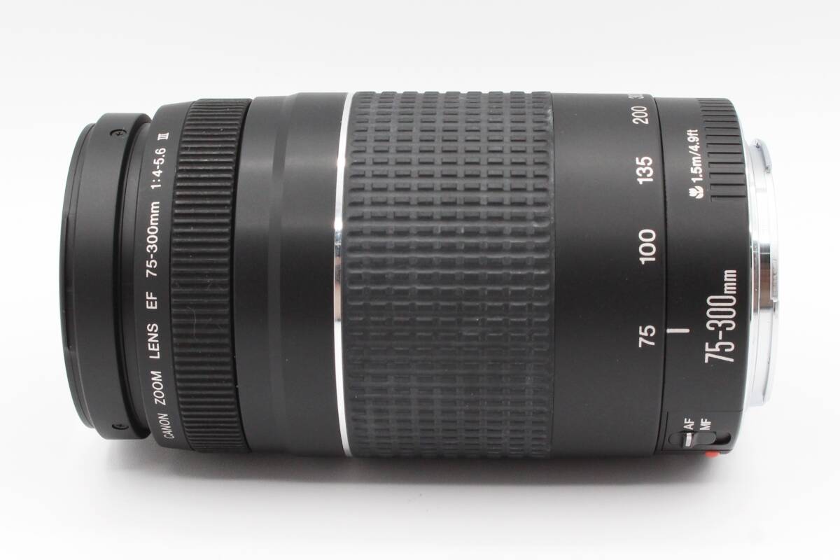 ☆★極上美品★Canon キヤノン EF 75-300mm F4-5.6 iii 望遠ズームレンズ レンズ前キャップ 動作確認済★　♯395_画像3