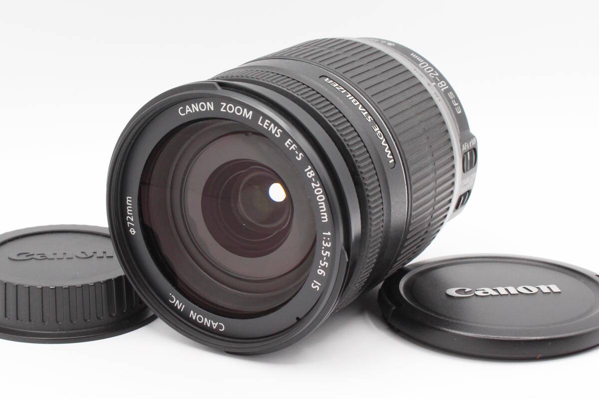 ☆★極上品★キヤノン Canon EF-S 18-200mm F3.5-5.6 IS 望遠レンズ 前後キャップ 動作確認済★　♯394_画像1
