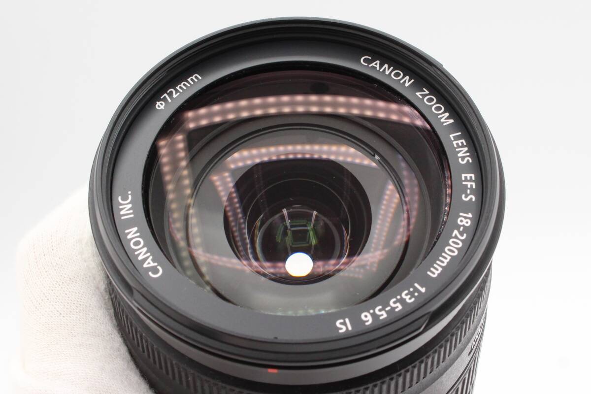 ☆★極上品★キヤノン Canon EF-S 18-200mm F3.5-5.6 IS 望遠レンズ 前後キャップ 動作確認済★　♯394_画像7