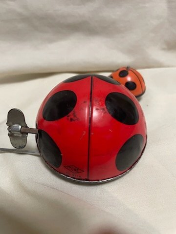 * YONE LADY BUG божьи коровки Showa Retro жестяная пластина сделано в Японии фигурка текущее состояние товар