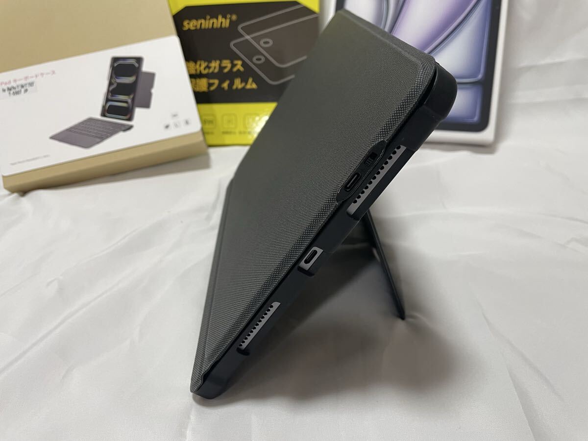 11 дюймовый iPad Air(M2)WiFi 128GB Space серый аккумулятор 100% модель покрытие кейс защита тонировка стёкол пленкой имеется 