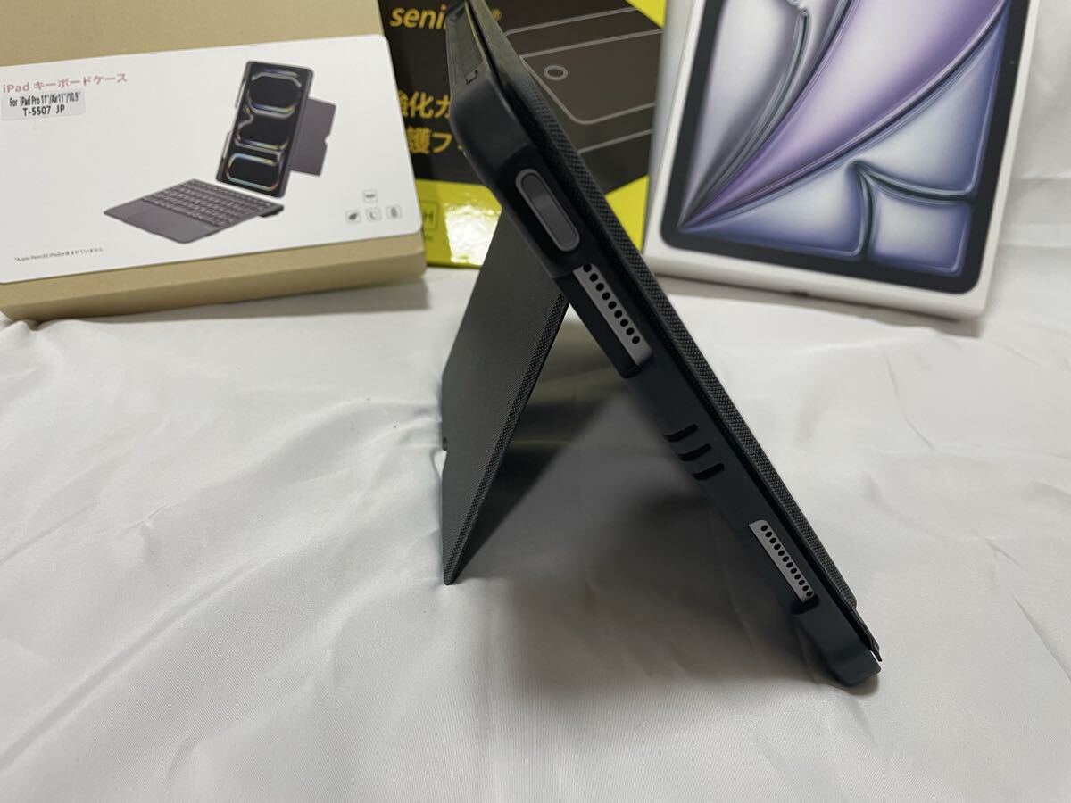 11 дюймовый iPad Air(M2)WiFi 128GB Space серый аккумулятор 100% модель покрытие кейс защита тонировка стёкол пленкой имеется 