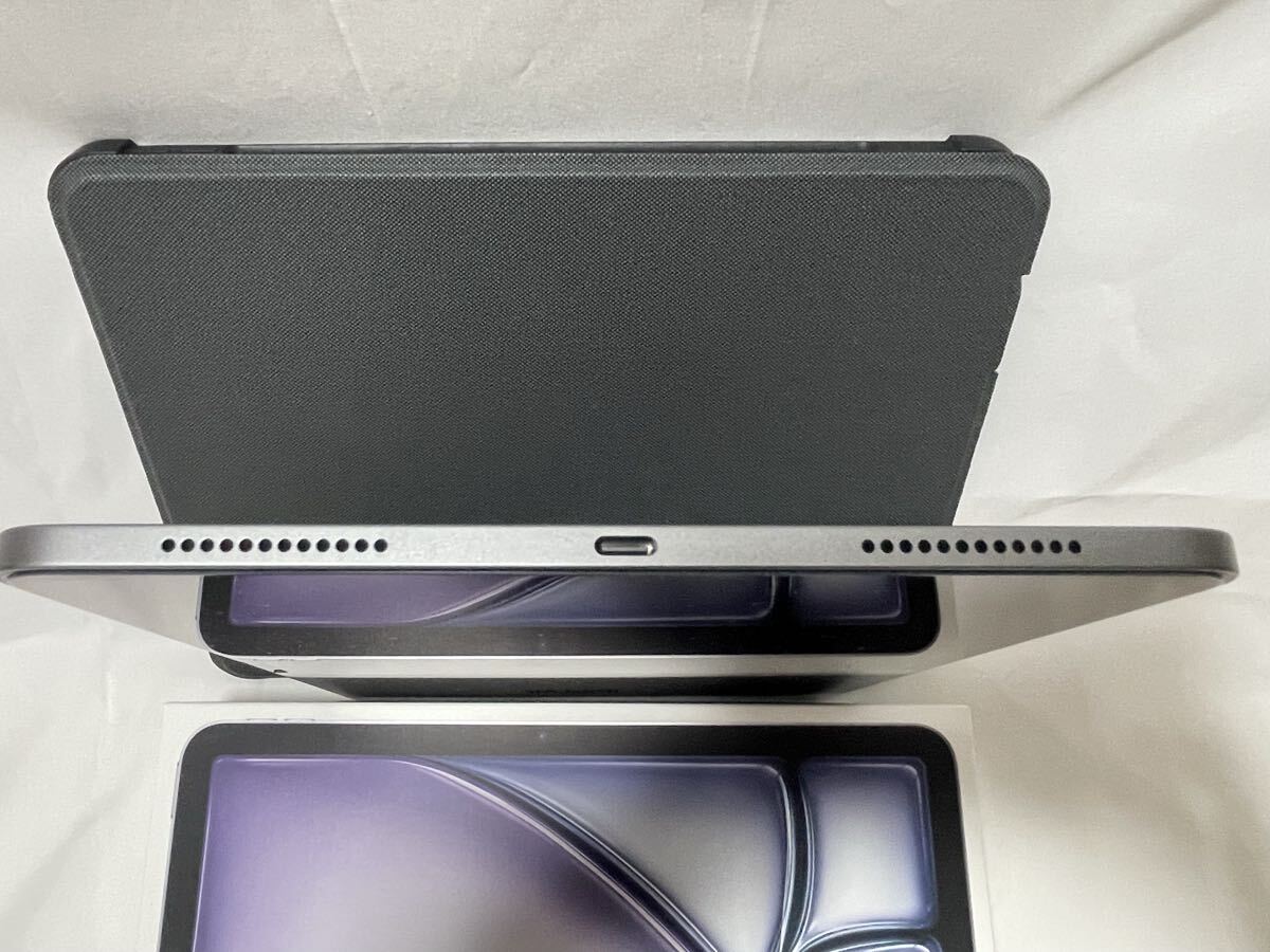 11 дюймовый iPad Air(M2)WiFi 128GB Space серый аккумулятор 100% модель покрытие кейс защита тонировка стёкол пленкой имеется 