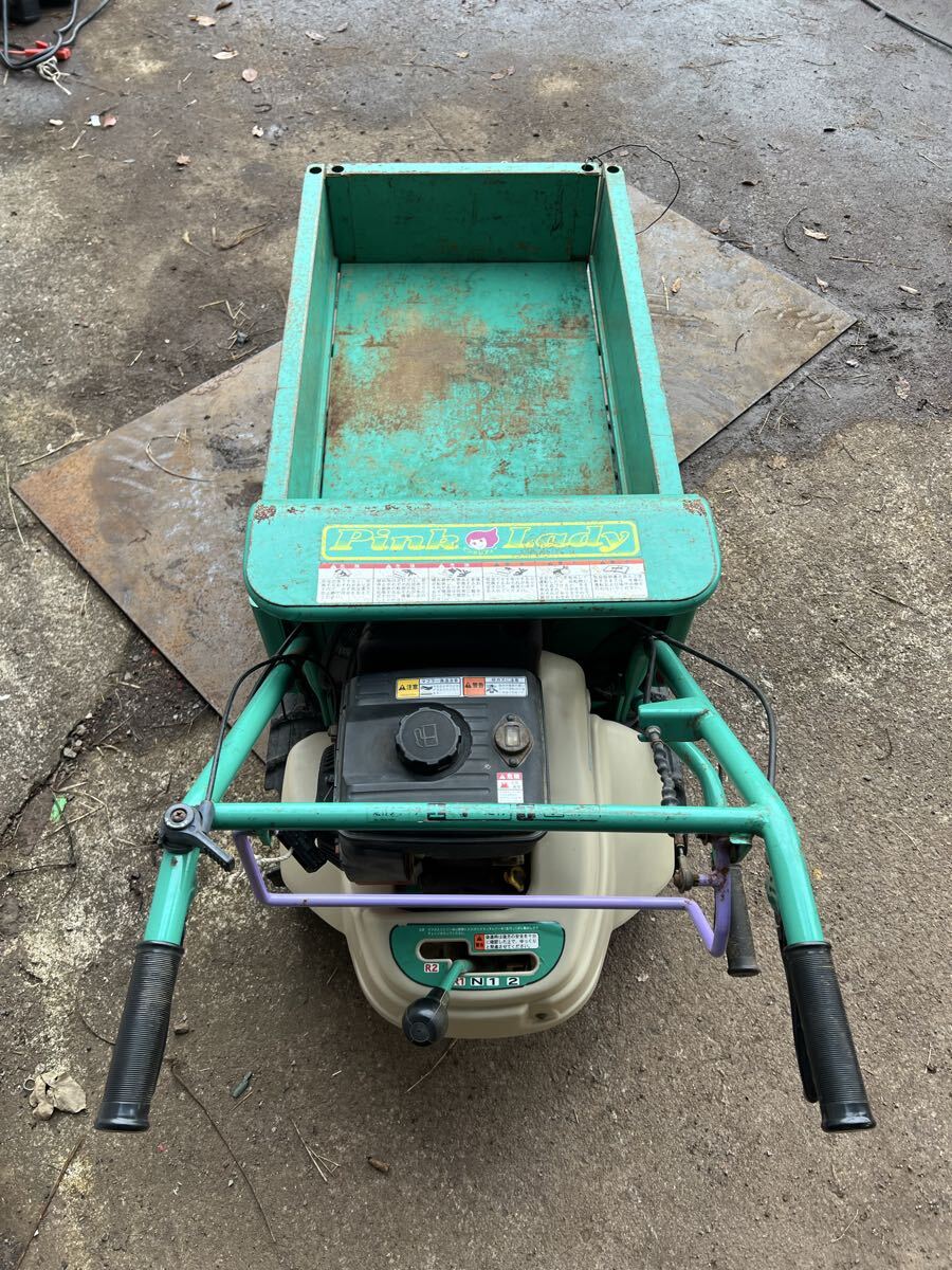 運搬車 手動ダンプ BP412 筑水キャニコム 三菱GM132Lエンジン　クローラー運搬車動画あり　動作確認済　岩手県花巻市出品_画像7