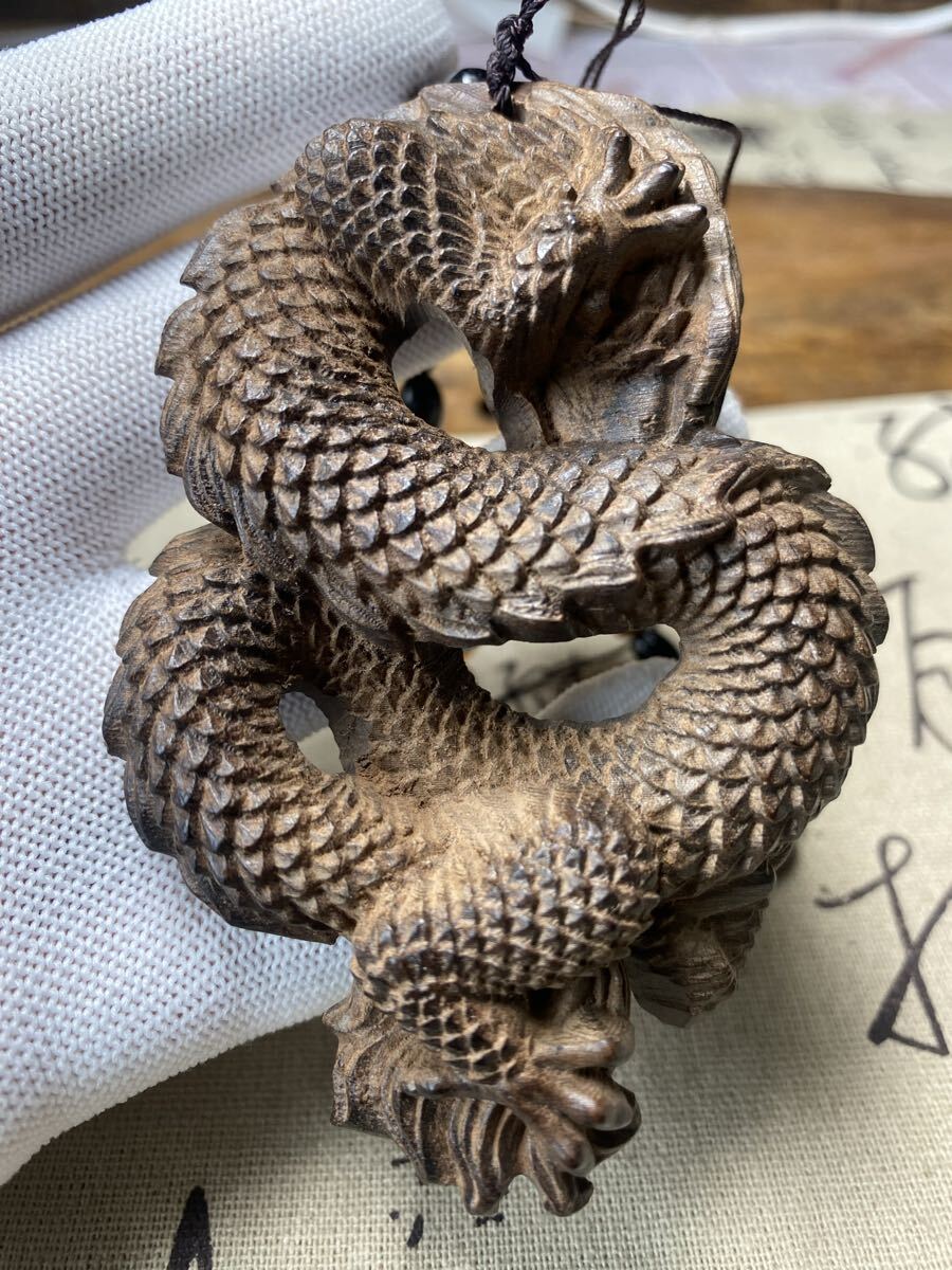 бесплатная доставка буддизм изобразительное искусство дракон высококлассный дерево маленький . дерево гравюра один меч гравюра настоящий деликатный скульптура ( дракон / дракон /.) украшение украшение изделие прикладного искусства высота примерно 10 Вьетнам производство .. прекрасный товар netsuke