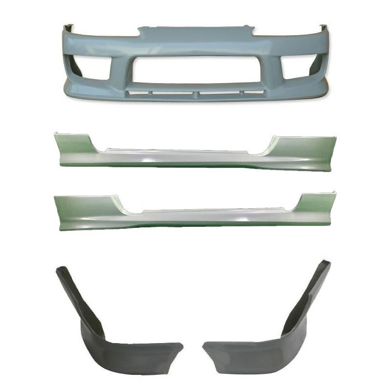 S15 シルビア フロンバンパー(FOG無し)+リアマットガード+サイドステップ エアロ 3点セット_画像1