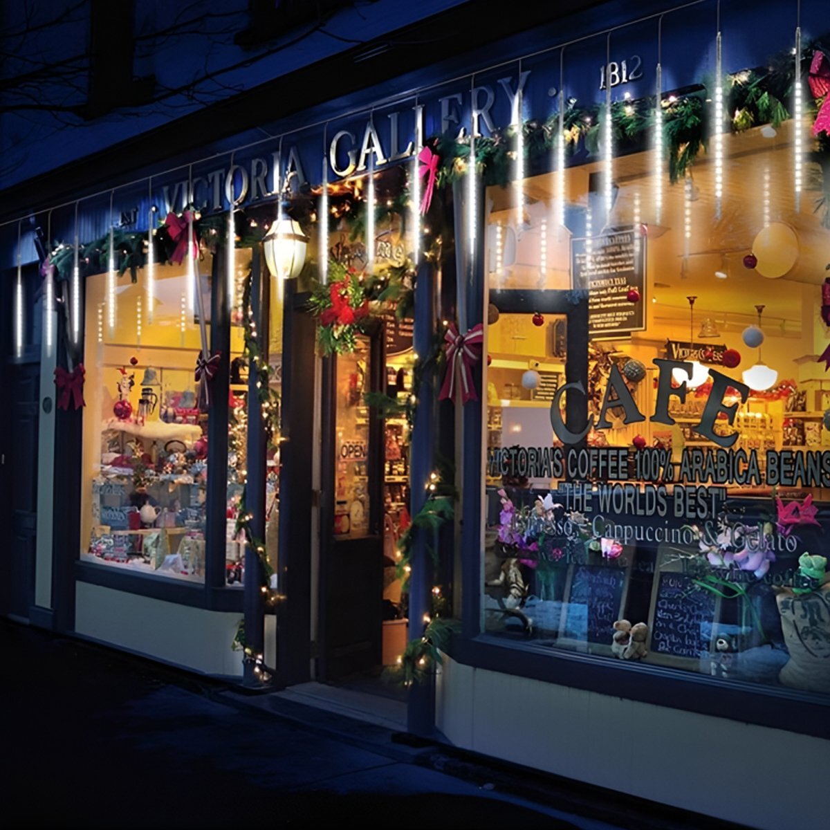 1 иен [KR-12-6] текущий .LED illumination snow four ru...50cm 48 шт. комплект USB белый . дом час водонепроницаемый веранда закрытый наружный зима 