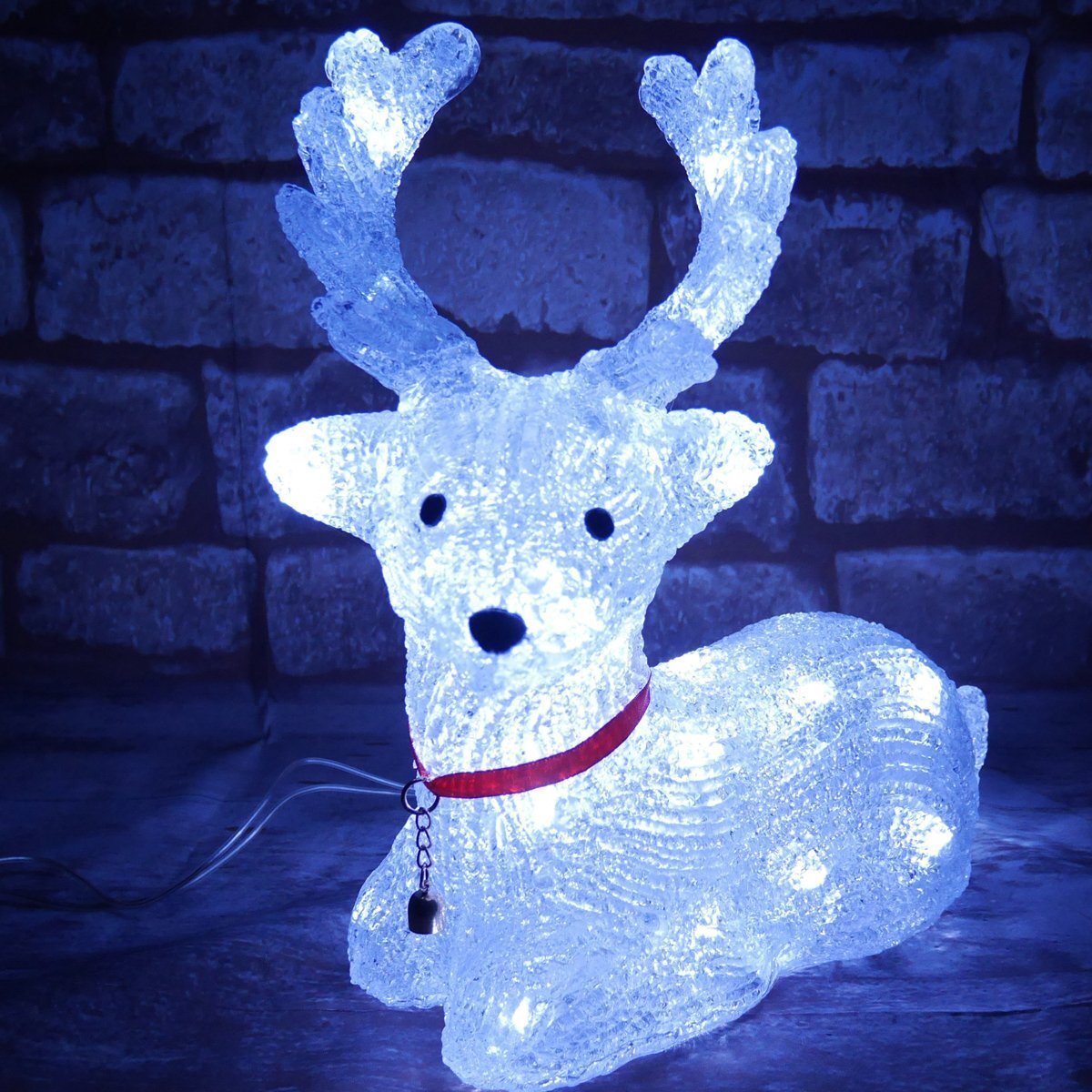 1円 可愛いトナカイ30cm クリスマス LED イルミネーション モチーフライト LEDライト オブジェ 立体 3D ガーデニング TAC-02_画像5