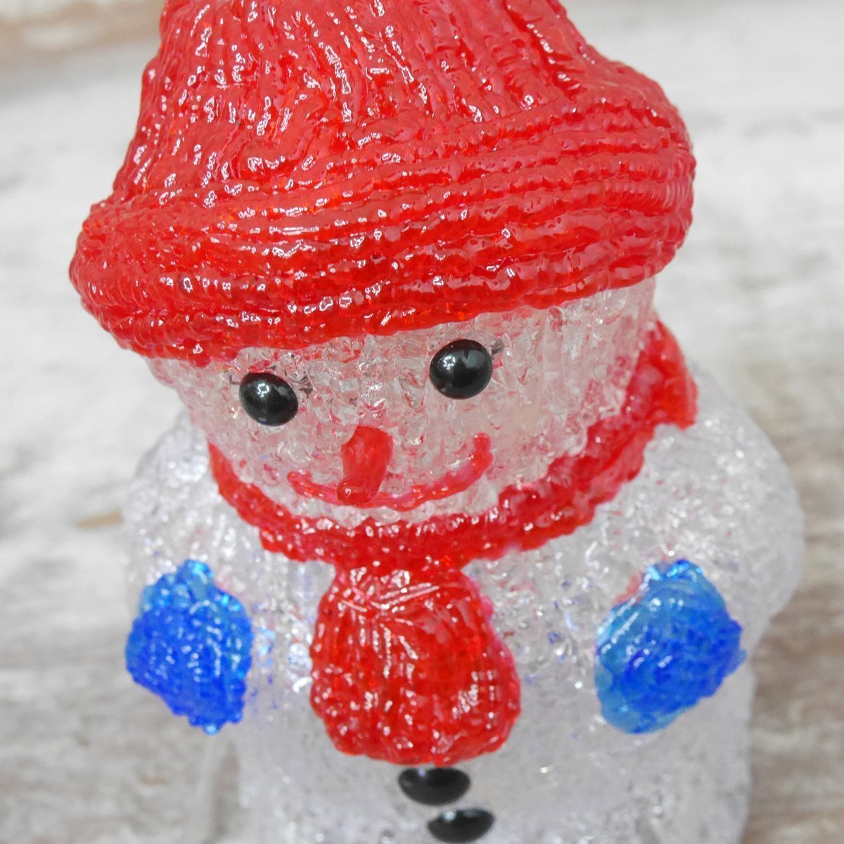 可愛い雪だるま23cm クリスマス LEDイルミネーション モチーフライト LEDライト オブジェ 立体 3D ガーデニング 屋内屋外 電飾 TAC-22_画像8