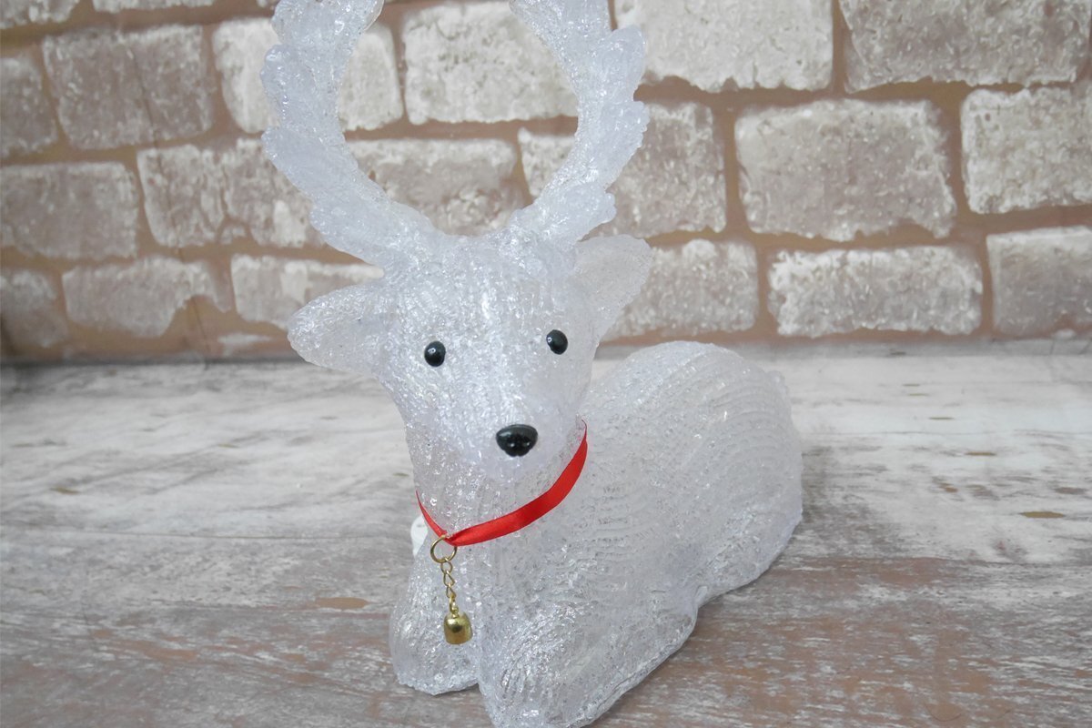 1円 可愛いトナカイ30cm クリスマス LED イルミネーション モチーフライト LEDライト オブジェ 立体 3D ガーデニング TAC-02_画像6