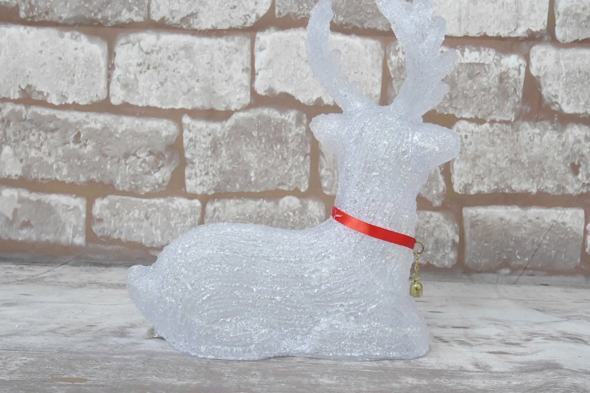 1円 可愛いトナカイ30cm クリスマス LED イルミネーション モチーフライト LEDライト オブジェ 立体 3D ガーデニング TAC-02_画像9