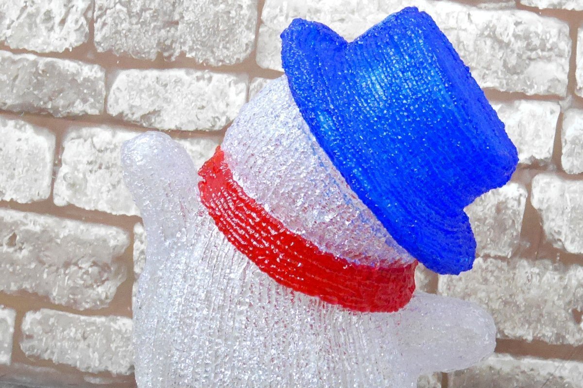 可愛い雪だるま スノーマン モチーフライト40cm クリスマス LEDイルミネーション クリスタル ガーデニング 屋外屋内 防水 電飾 電装 TAC-30_画像9