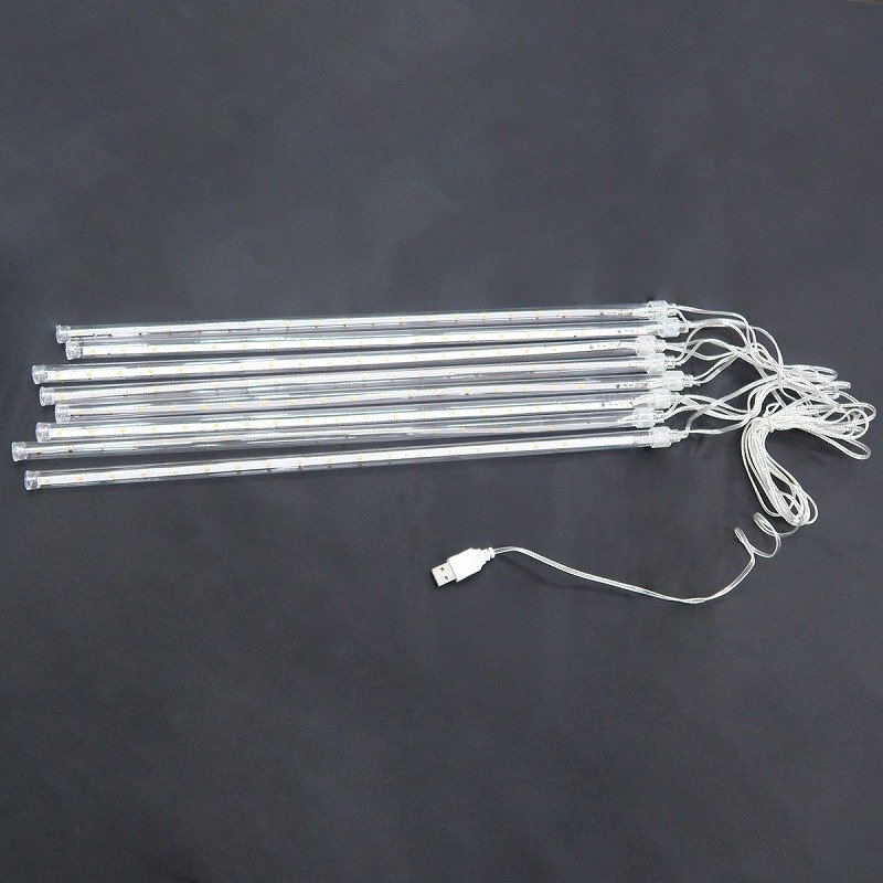 [KR-66] текущий .LED illumination snow four ru...50cm 8 шт. комплект USB Gold . дом час водонепроницаемый веранда закрытый наружный зима 