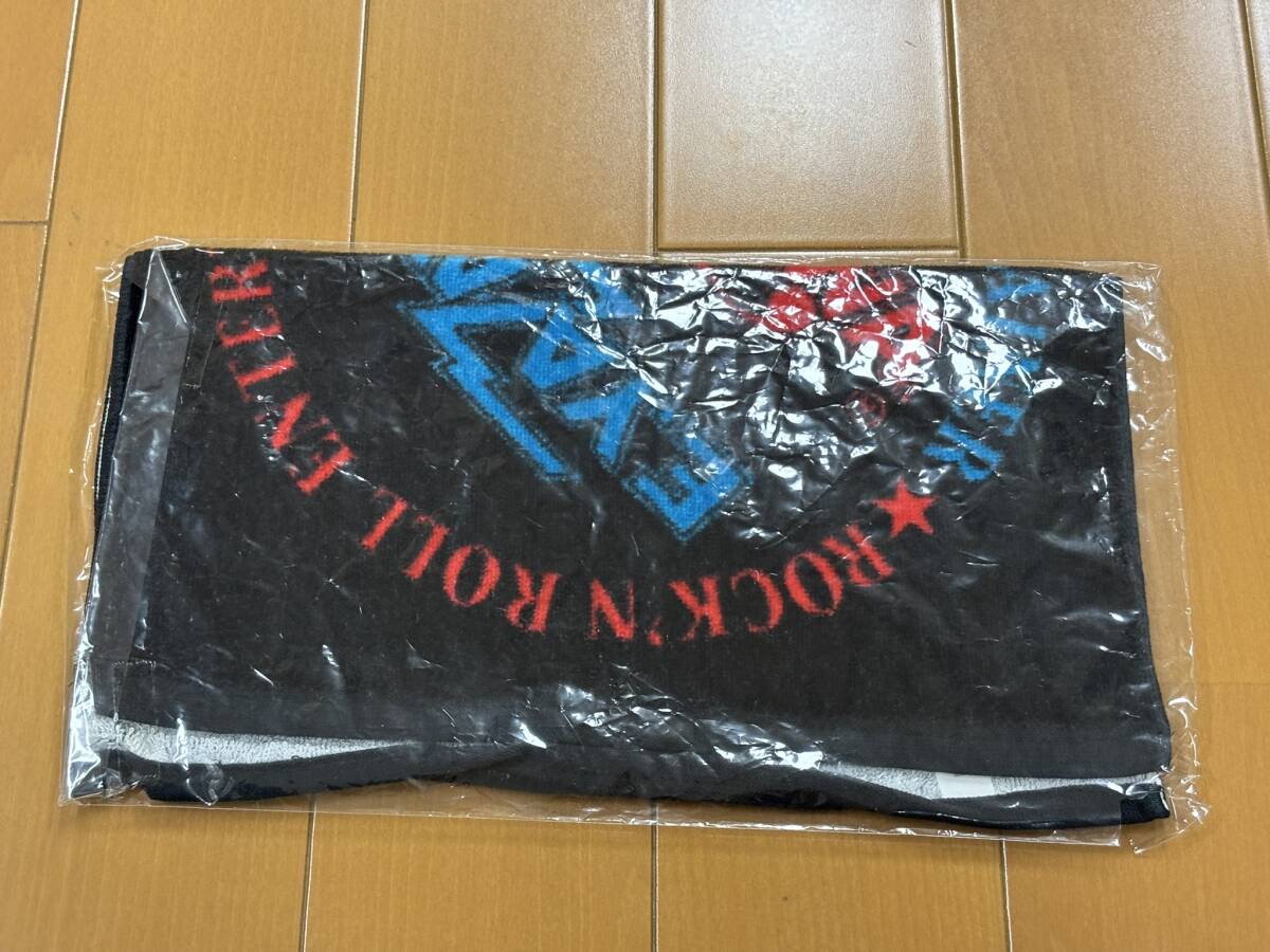 ＜新品・未使用＞　矢沢永吉　ハンドタオル（ロゴ）黒赤青_画像3