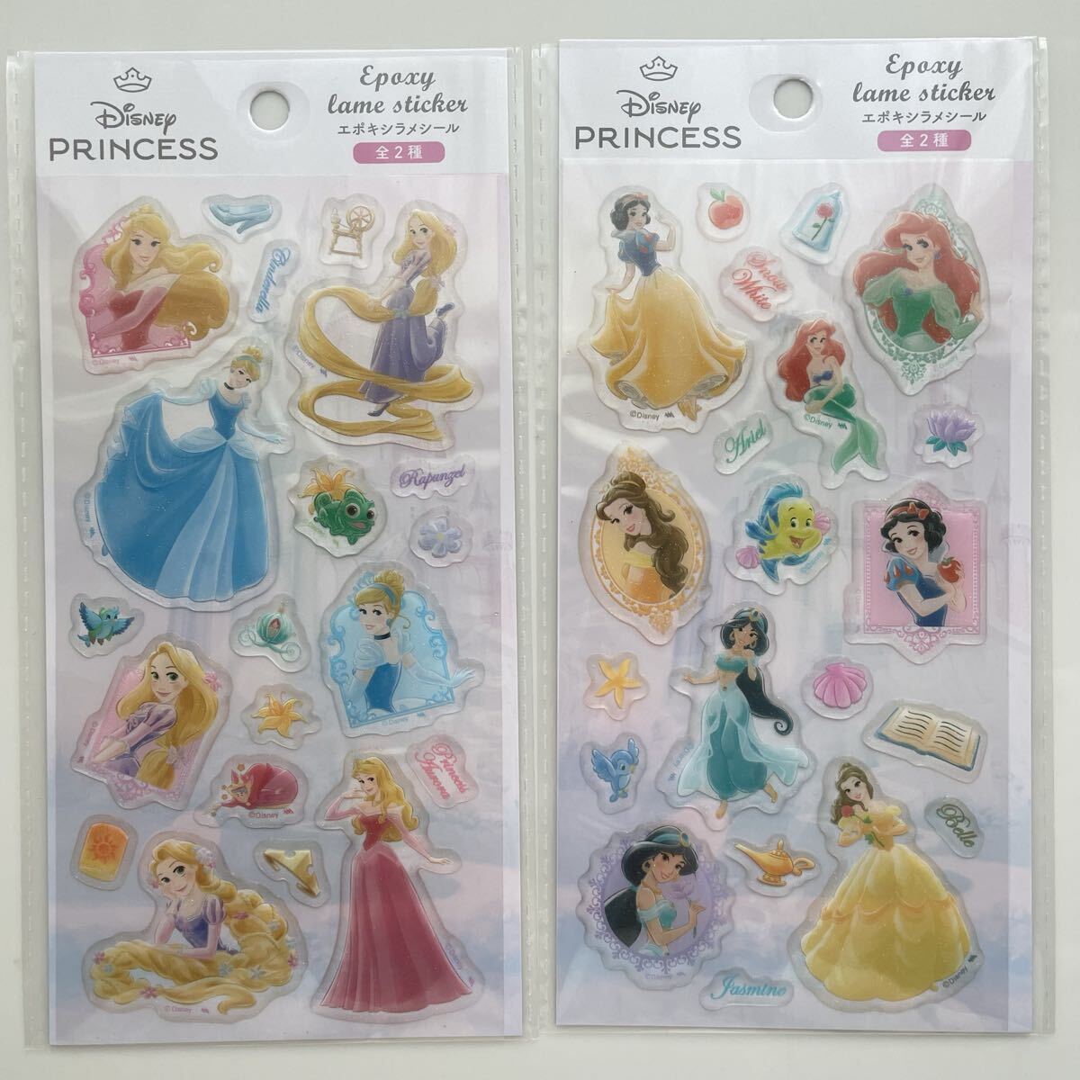 【送料無料】新品★Disney プリンセス エポキシラメシール ウォーターシール 3点セット_画像2