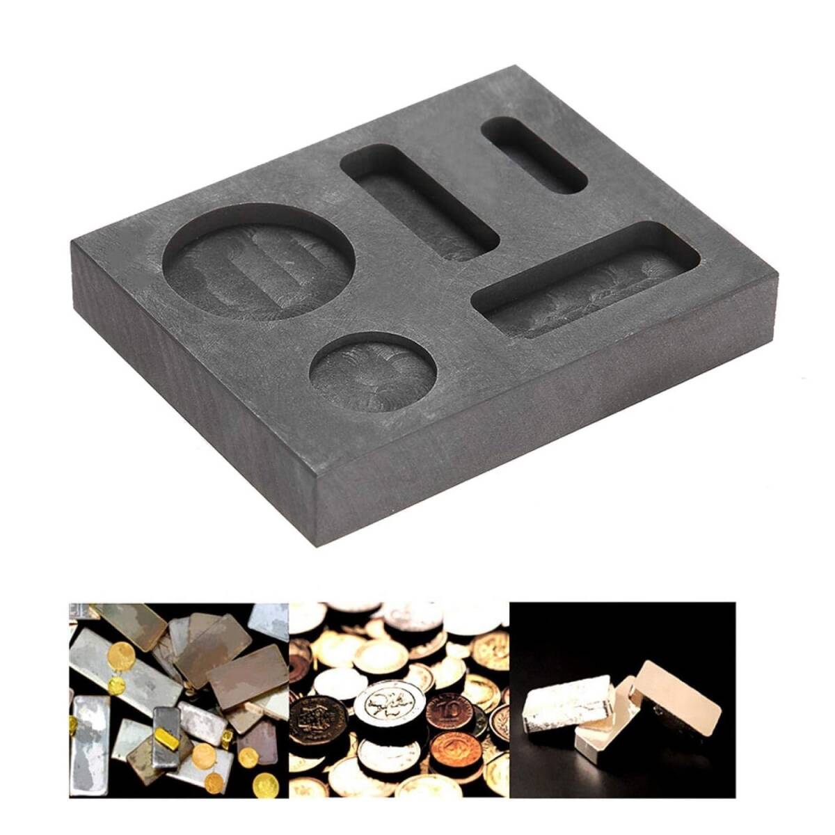 Kafuty-1 黒耐熱黒鉛るつぼ、るつぼ型、金属金用安定性5溝_画像7