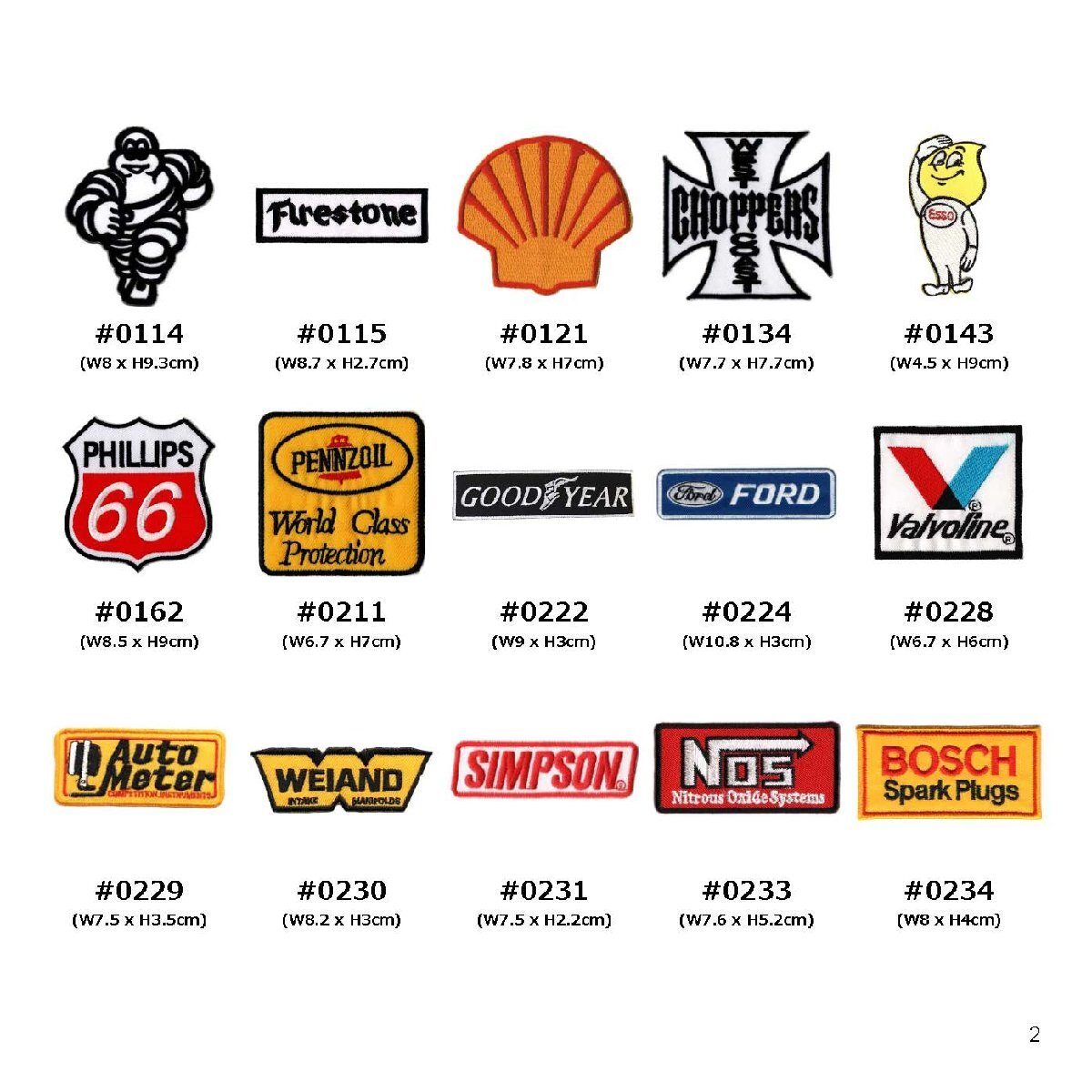 【追跡メール便 送料無料】えらべるレーシングモーターワッペン3枚セット #1(#0002~#0368) アメリカン雑貨_画像3