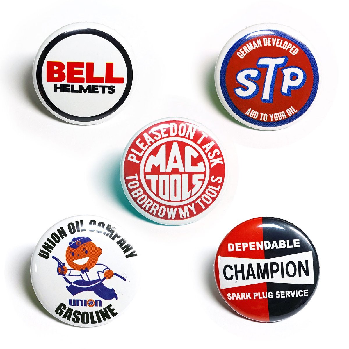 【追跡メール便 送料無料】アメリカな缶バッチ5個SET [D] / 缶バッジ 直径3cm アメリカン雑貨 BELL STP_画像1