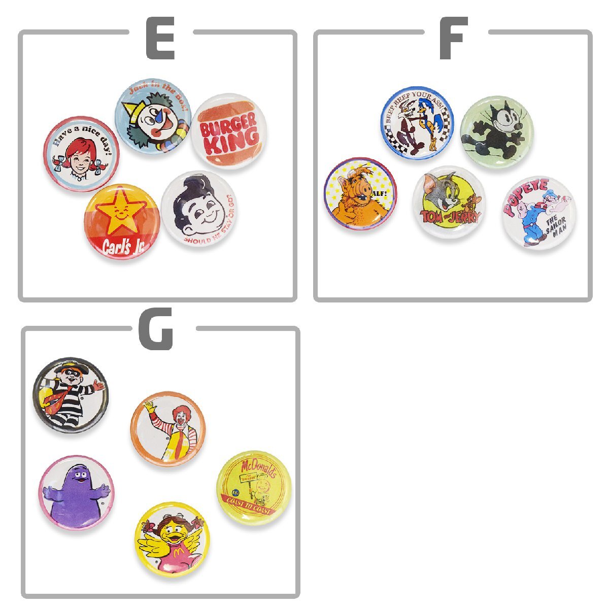 【追跡メール便 送料無料】アメリカな缶バッチ5個SET [C] / 缶バッジ 直径3cm アメリカン雑貨 PANAM_画像4