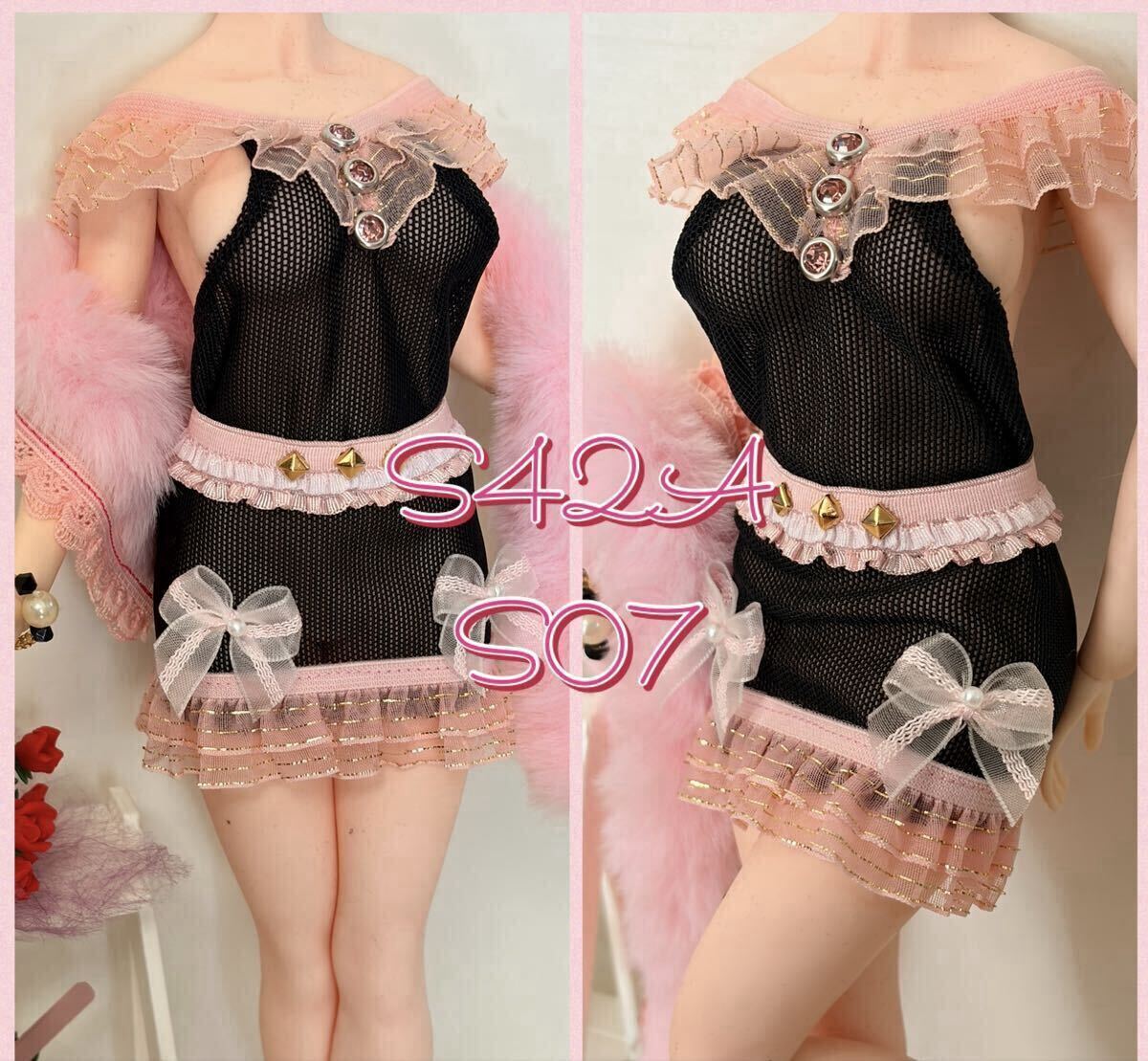  S42A、S07☆ブラック&ピンク／ファイセン／コスチューム／ワンピ3点セット☆Mia_画像1