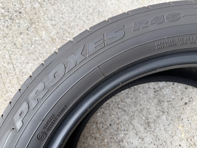 【溝あり】225/55R19 99V TOYO トーヨータイヤ PROXES プロクセス R46 21年製 中古品4本セット(M) CX-5 CX-8 など_画像9