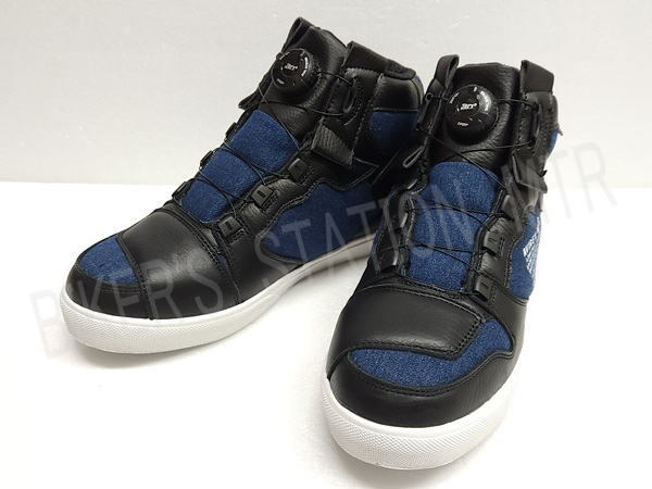 送料無料 AVIREX アヴィレックス AV2279 DICTATOR ネイビー 25cm 防水 デニム スニーカー ライディングシューズ アビレックス 管理T_画像2