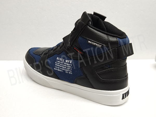 送料無料 AVIREX アヴィレックス AV2279 DICTATOR ネイビー 25cm 防水 デニム スニーカー ライディングシューズ アビレックス 管理T_画像6