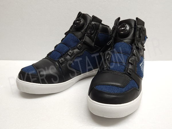 送料無料 AVIREX アヴィレックス AV2279 DICTATOR ネイビー 25cm 防水 デニム スニーカー ライディングシューズ アビレックス 管理T_画像8