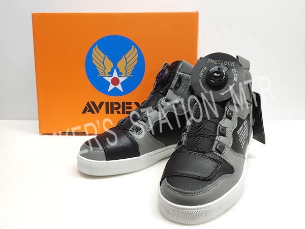 送料無料 AVIREX アヴィレックス AV2278 DICTATOR スニーカー ライディングシューズ グレーブラック 25cm アビレックス 管理T_画像1