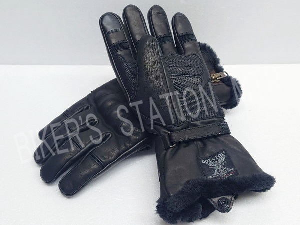HOUSTON ヒューストン HTVG-2211W ウインターグローブ B-3タイプ ブラック XLサイズ レザーグローブ ライディンググローブ 管理T_画像2