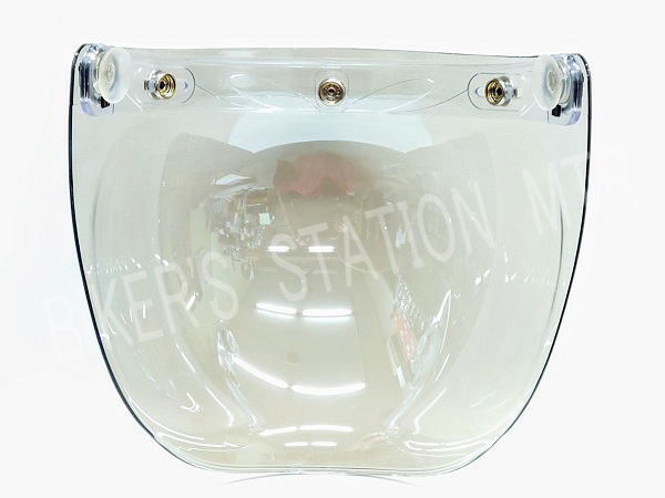 RIDEZ ライズ バルーンシールド バブルシールド ワイドサイズ ジェットヘルメット用シールド ステー＆吸盤付 シルバーミラーシールド 管理T_画像3