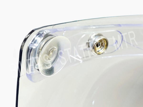 RIDEZ ライズ バルーンシールド バブルシールド ワイドサイズ ジェットヘルメット用シールド ステー＆吸盤付 シルバーミラーシールド 管理T_画像8