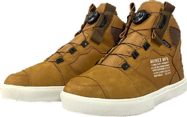 送料無料 AVIREX アヴィレックス AV2278 DICTATOR スニーカー ライディングシューズ ゴールドヌバック 27cm アビレックス 管理T_画像5