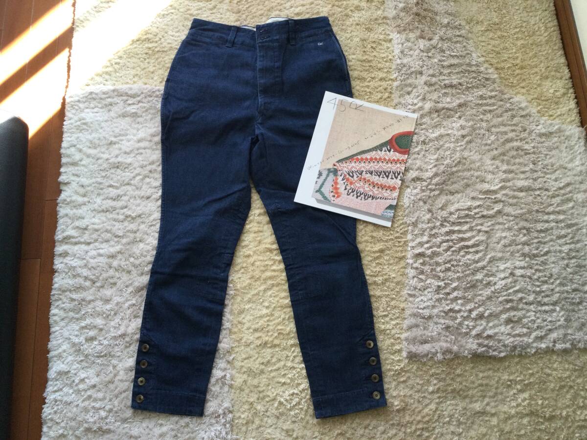 45R 麦比古ストレッチ馬比女 サイズ2 ネイビー 45rpm デニム_画像1