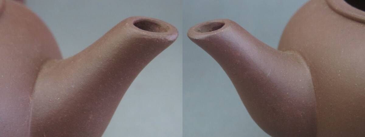 初だし★中国宣興　紫砂壺　横手急須　煎茶道具★検)唐物・朱泥・茶道具・煎茶_画像9