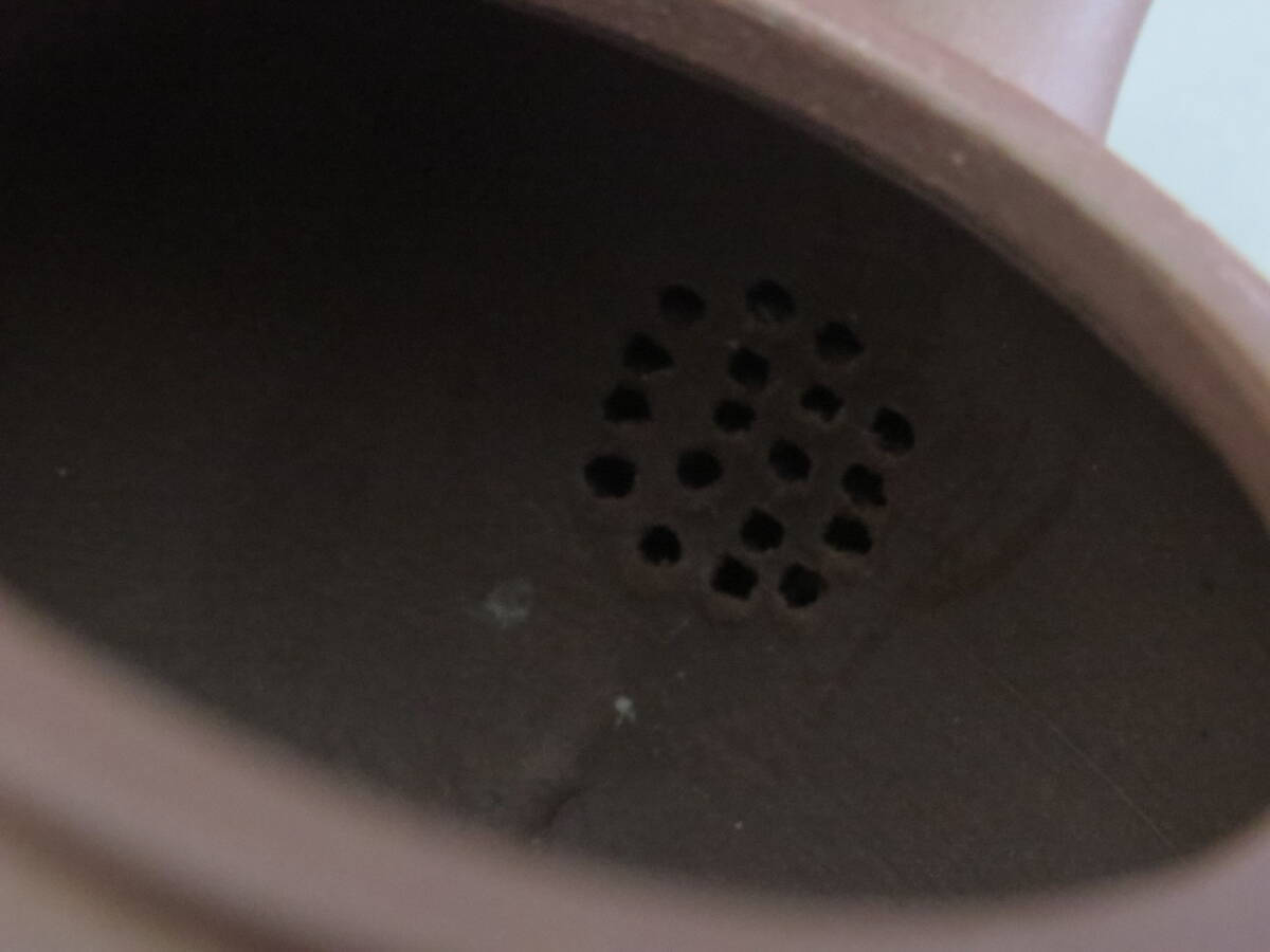 初だし★中国宣興　紫砂壺　横手急須　煎茶道具★検)唐物・朱泥・茶道具・煎茶_画像6