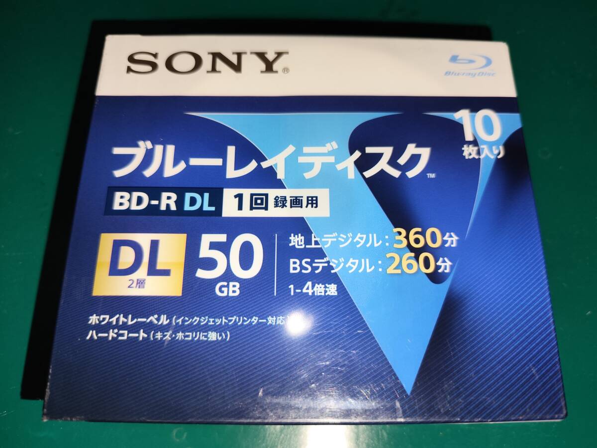 SONY ブルーレイディスクBD-R DL 1回録画用 50GB 10枚入り 少しパッケージ破れあり 未使用品_画像1