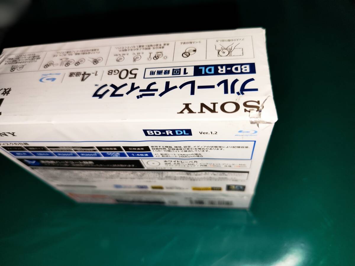 SONY ブルーレイディスクBD-R DL 1回録画用 50GB 10枚入り 少しパッケージ破れあり 未使用品_画像3