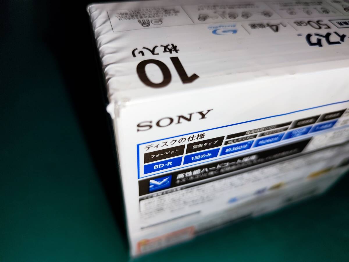 SONY ブルーレイディスクBD-R DL 1回録画用 50GB 10枚入り 少しパッケージ破れあり 未使用品_画像4