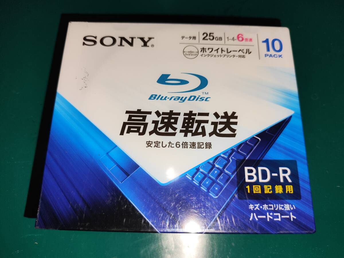 SONY ブルーレイディスクBD-R データ用の1回記録用 25GB 10枚入り 少しパッケージ破れあり 未使用品_画像1