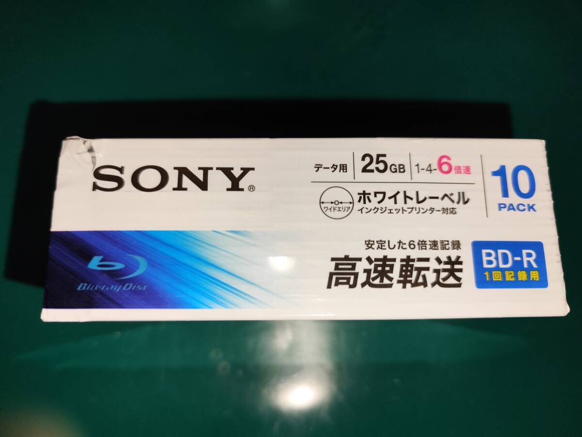 SONY ブルーレイディスクBD-R データ用の1回記録用 25GB 10枚入り 少しパッケージ破れあり 未使用品_画像2