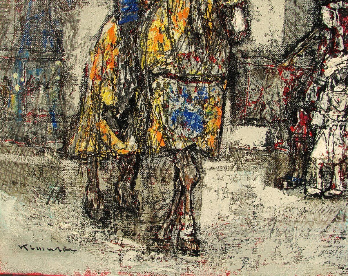 兵庫の知られざる奇才,木村二朗「バラ祭の日」（チェコ）」8号油彩,おとぎの国,チェスキー・クルムロフでは最高傑作_画像2