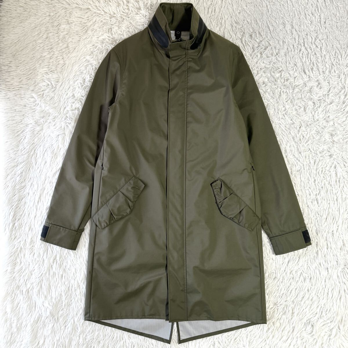 【美品】wjk Breathtec mods ブリザテック モッズコート ナイロン ミリタリー 防風 透湿 防水 日本製 カーキ M_画像1