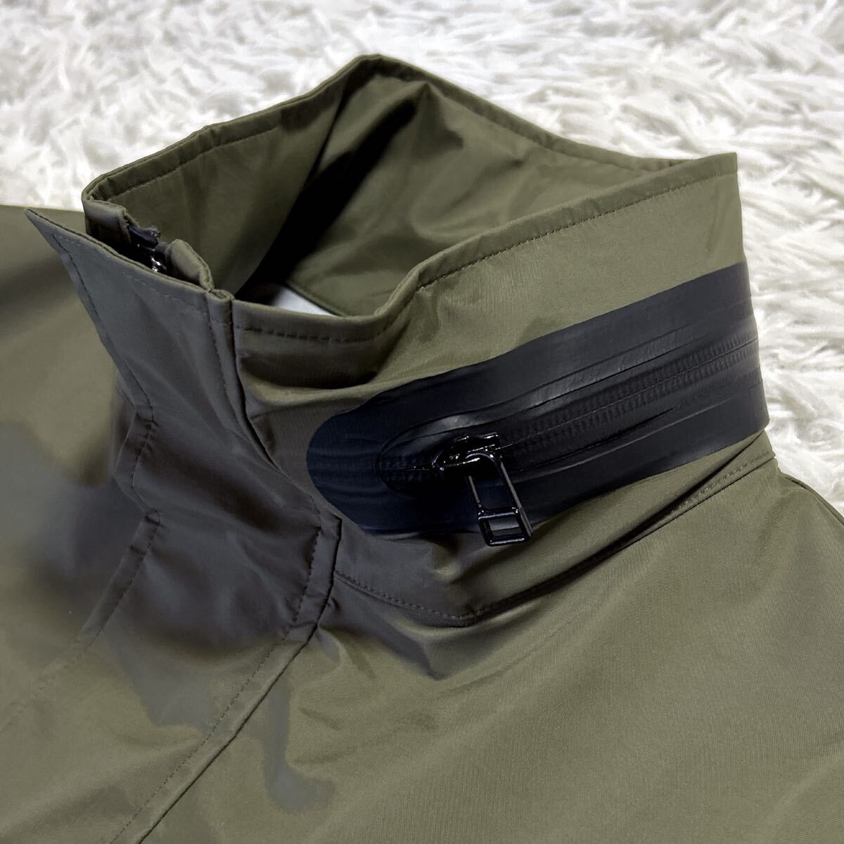 【美品】wjk Breathtec mods ブリザテック モッズコート ナイロン ミリタリー 防風 透湿 防水 日本製 カーキ M_画像8