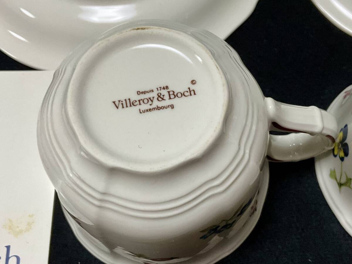 未使用　Villeroy&Boch ビレロイボッホ プチフルール カップ＆ソーサー 2客　匿名配達_画像7