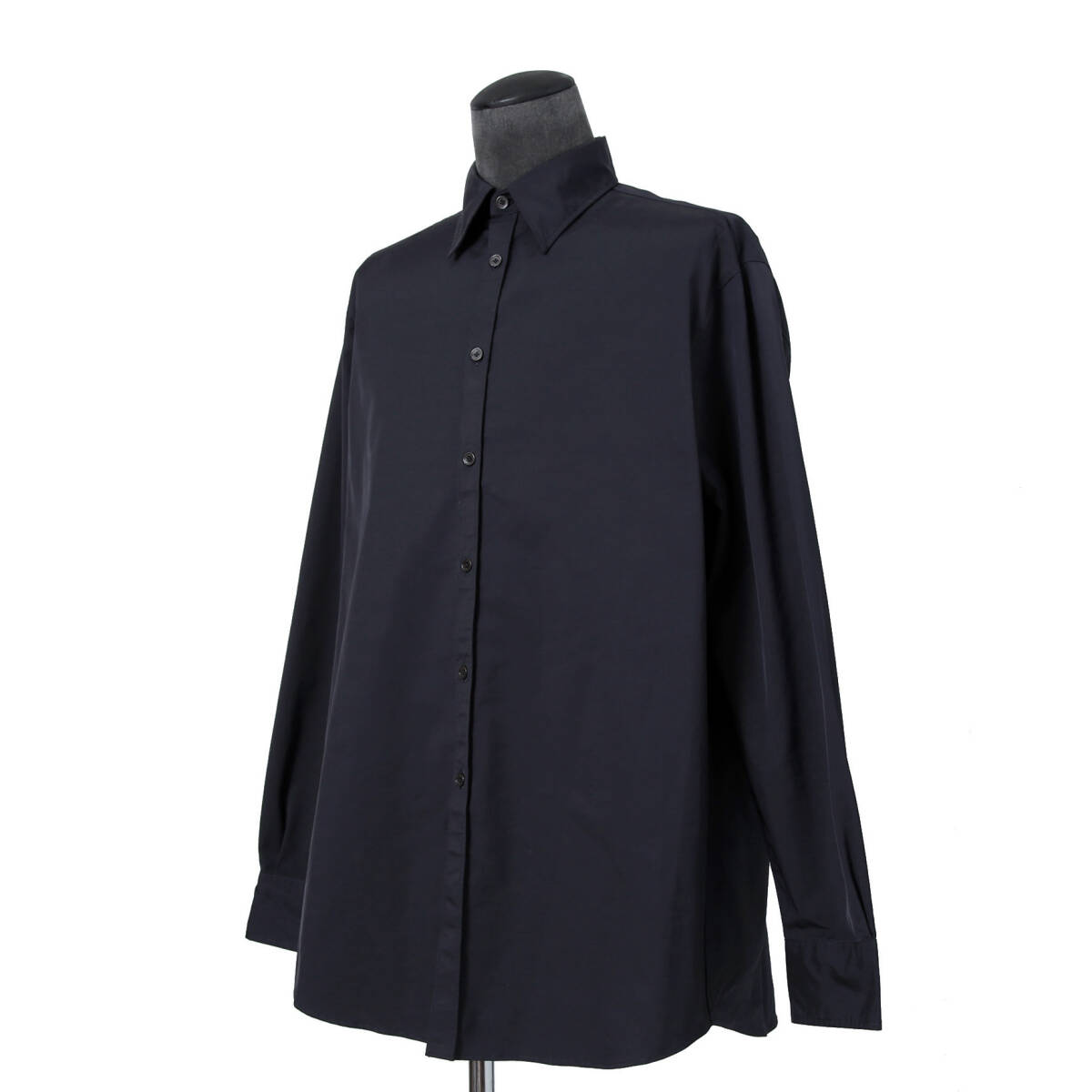 VALENTINO GARAVANI Valentino galava-ni/ Roo z Fit полиэстер простой рубашка / TVSABA95CKV / size 38 (NAVY)